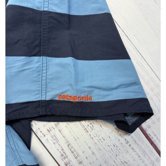 Patagonia Printed Wavefarer Board Shorts Men's Size 40 Pocket's Unlined Stripe - Picture 5 of 9